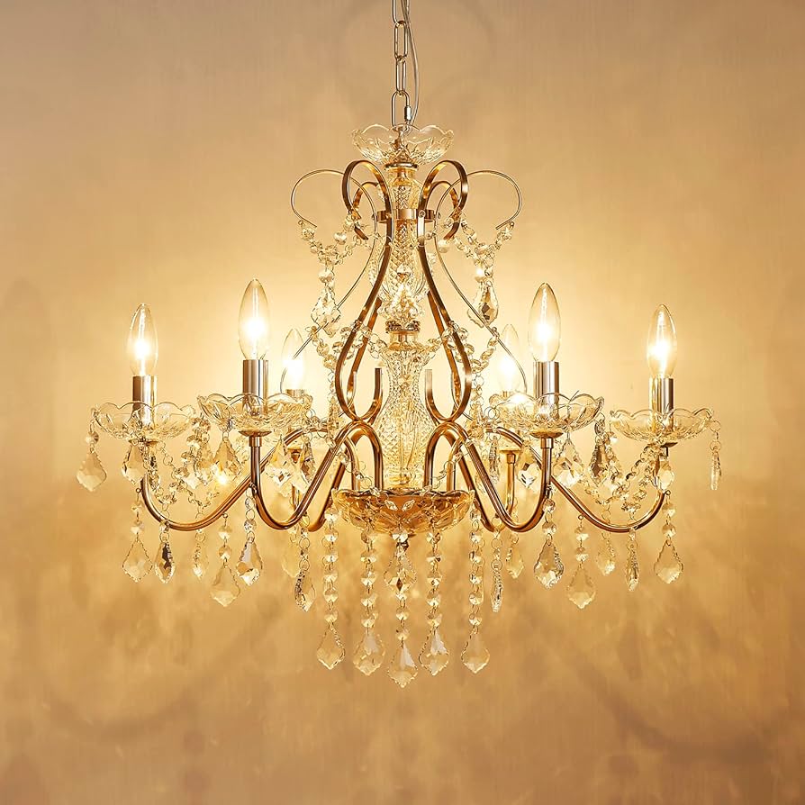 Saint Mossi 6 Light Crystal Chandelier Light Fixture Modern